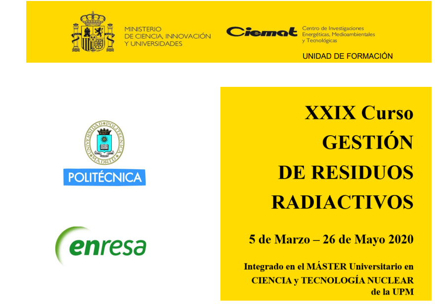 XXIX Curso sobre gestión de residuos radiactivos
