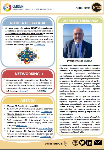 Publicación del boletín Nº12 de CEIDEN