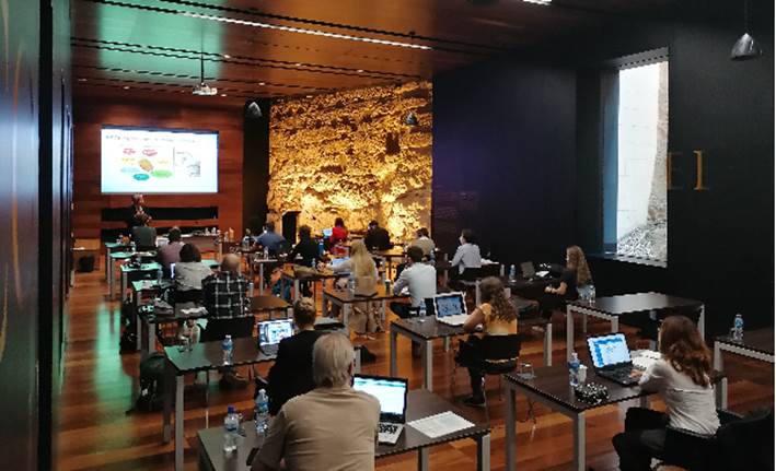 El consejero del CSN y presidente de Ceiden, Javier Dies, realiza una presentación en el curso internacional sobre Dirección en Energía Nuclear organizado por el OIEA en colaboración con la SNE