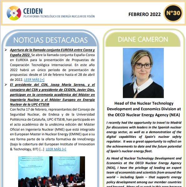 PUBLICACIÓN DEL BOLETÍN Nº30 DE CEIDEN