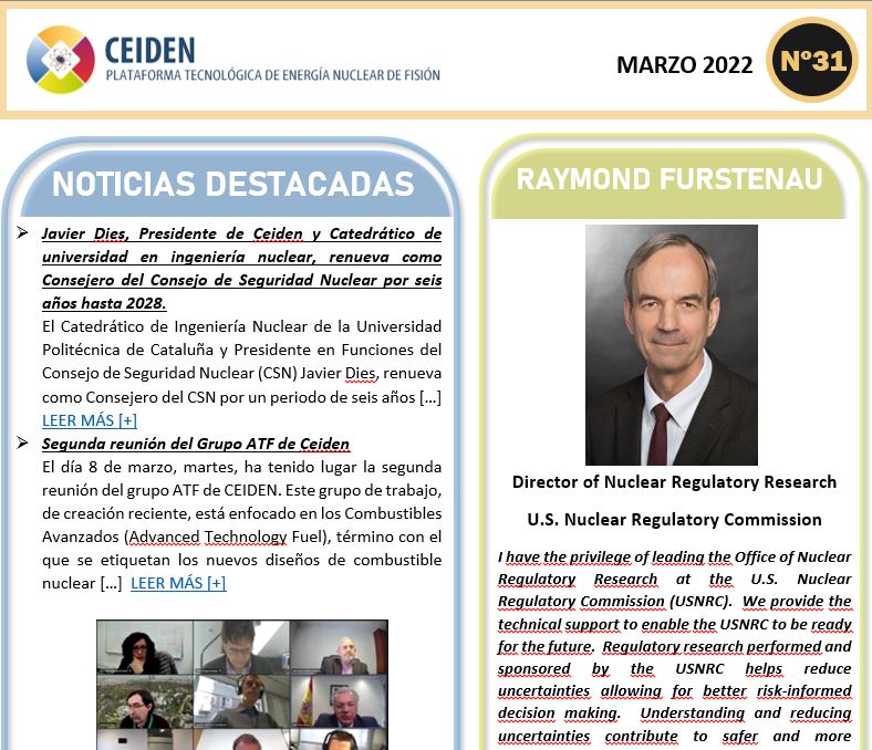 PUBLICACIÓN DEL BOLETÍN Nº31 DE CEIDEN