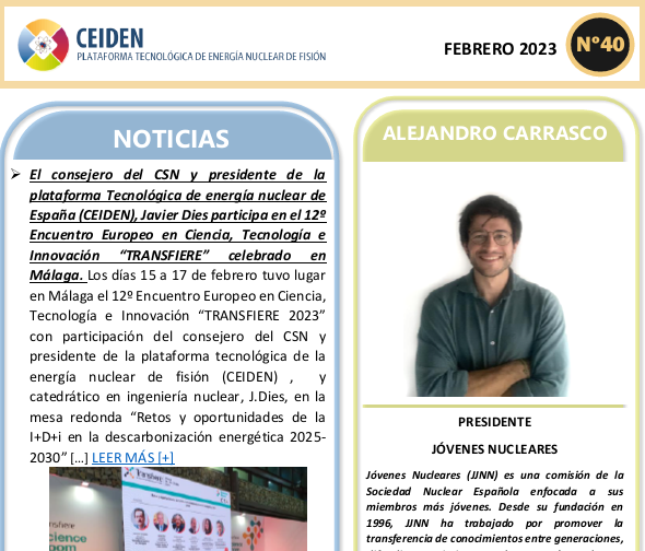 PUBLICACIÓN DEL BOLETÍN Nº40 DE CEIDEN