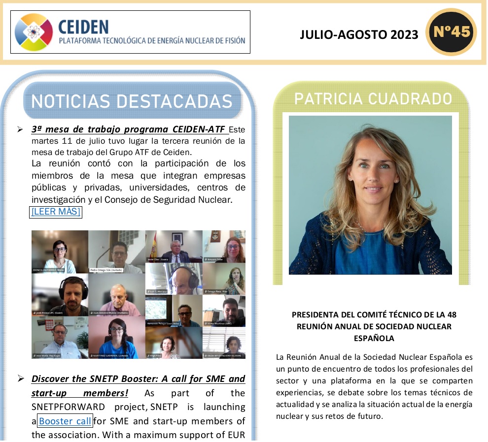 PUBLICACIÓN DEL BOLETÍN Nº 45 DE CEIDEN
