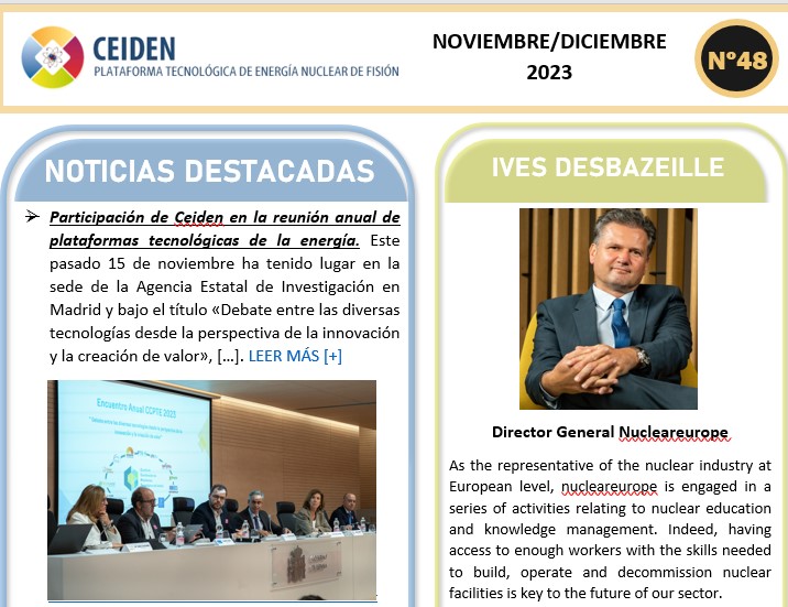 Publicación del boletín Ceiden Nº48 noviembre/diciembre 2023