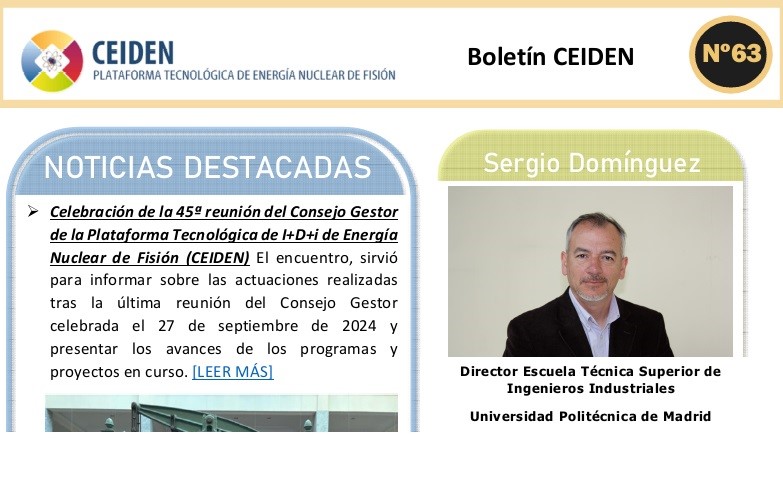 Publicación del boletín número 63 de CEIDEN