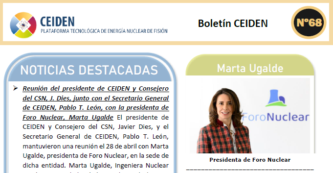Publicación del boletín número 68 de CEIDEN