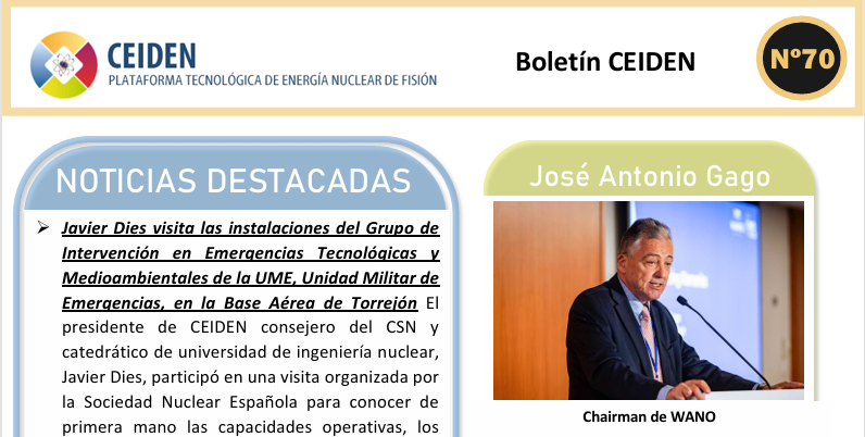 Publicación del boletín número 70 de CEIDEN